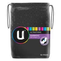 U By Kotex超薄卫生巾夜用型带护翼10片